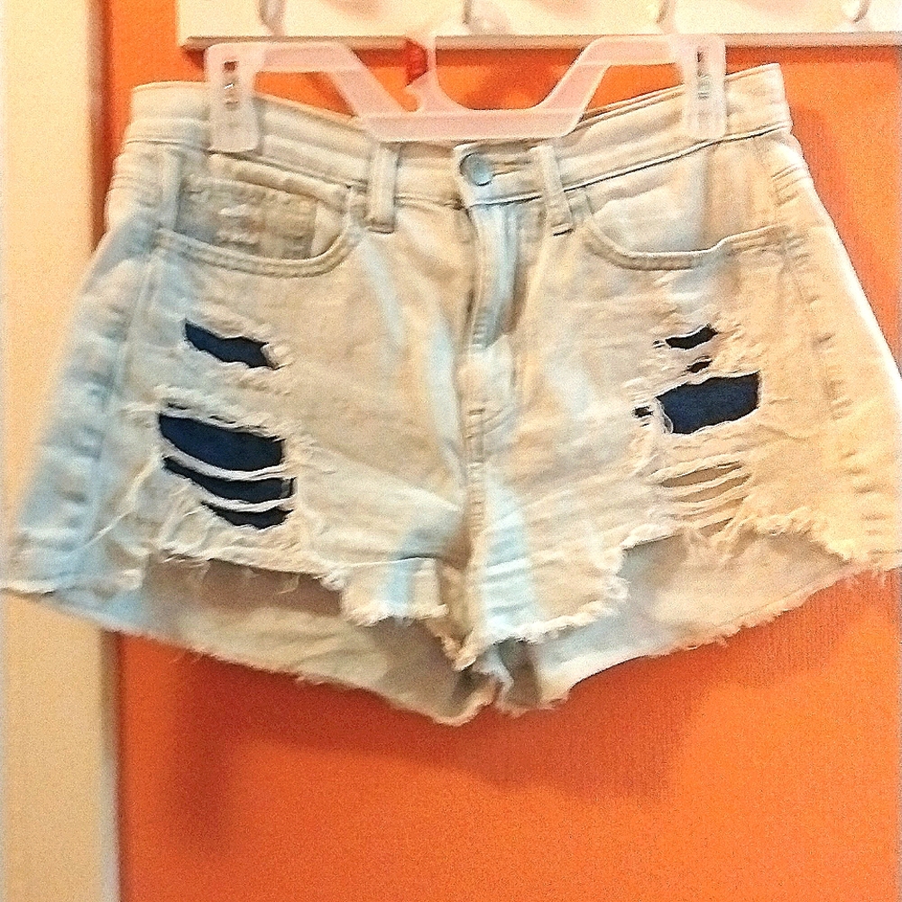 So curvy mom shorts, light blue jean, size 5